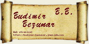 Budimir Bežunar vizit kartica